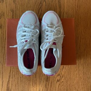 Womens Rocket Dog Sneakers, White and Pink, Size 9